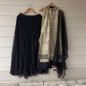 Black sharara dress